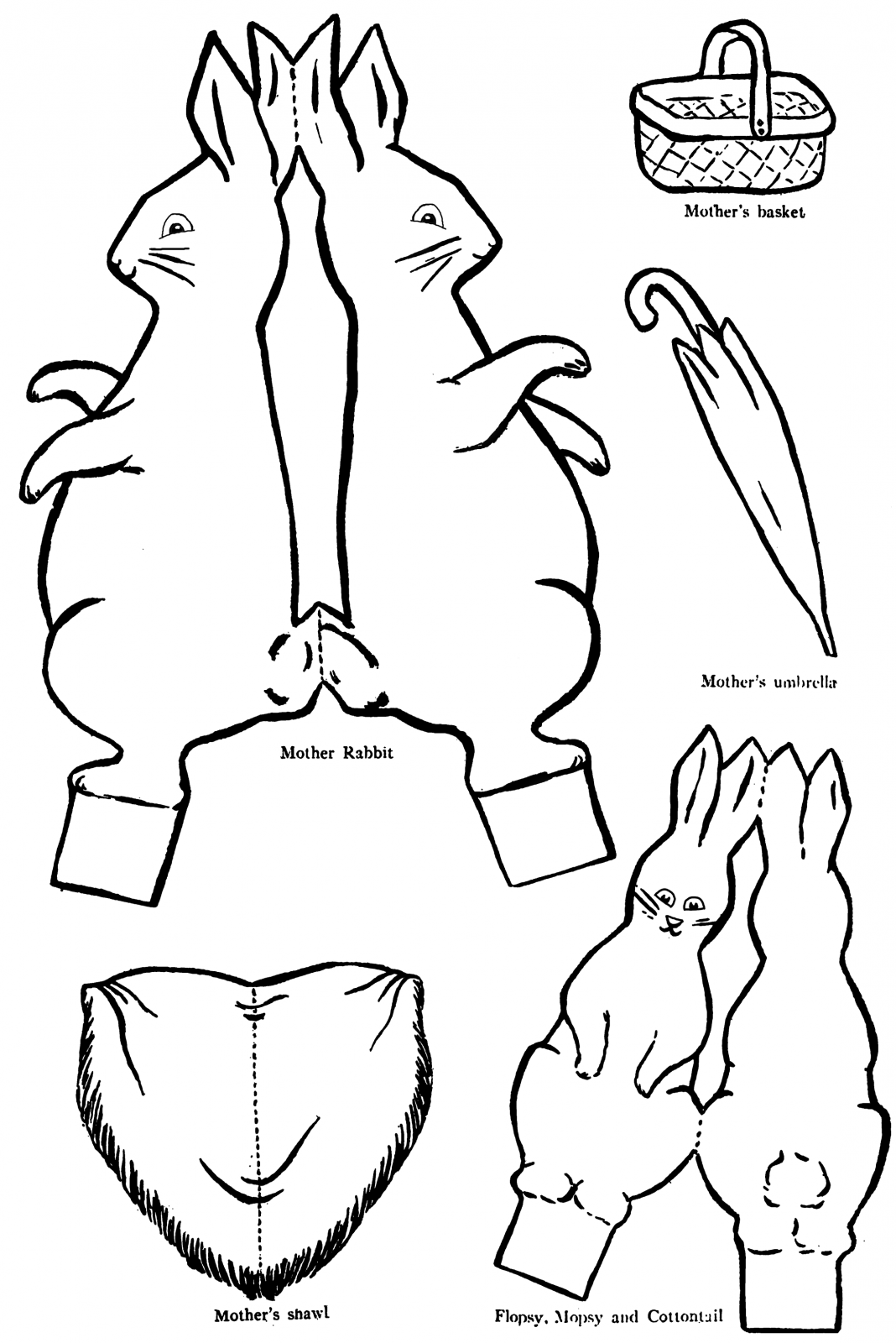 rabbit coloring pages crafts games - photo #2