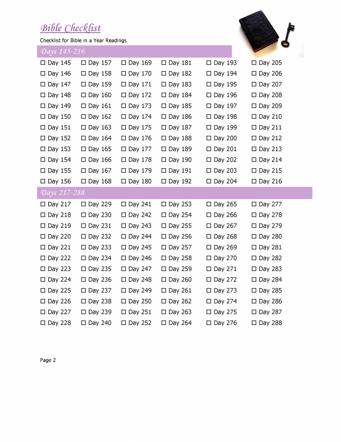 Bible in a Year Checklist - Curious and Cozy