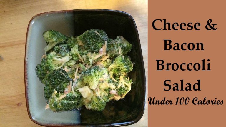 Cheese and Bacon Broccoli Salad (100 Calories or Less)