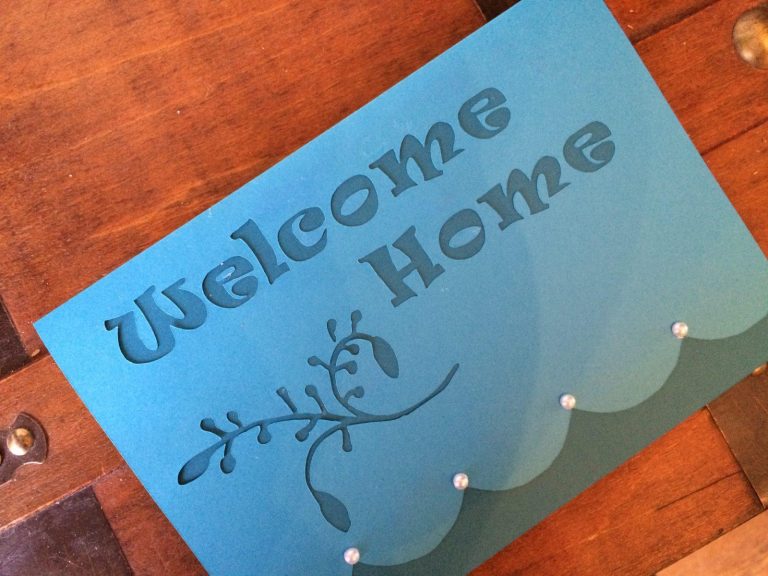 Free Greeting Card Template “Welcome Home”