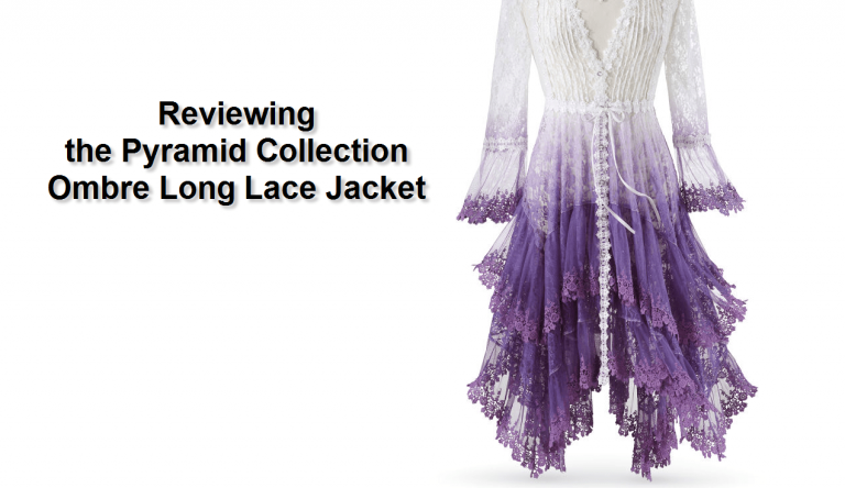 Pyramid Collection Purple Ombre Long Lace Jacket (Review)