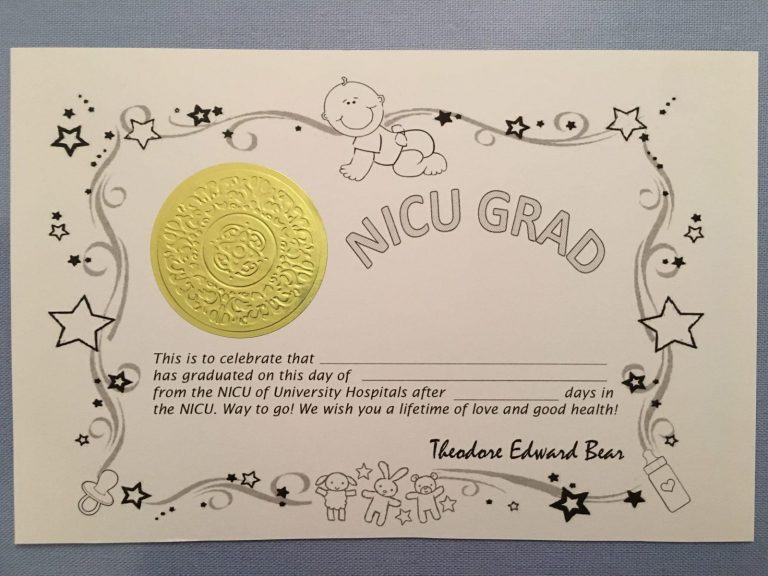 Free NICU Graduation Certificate