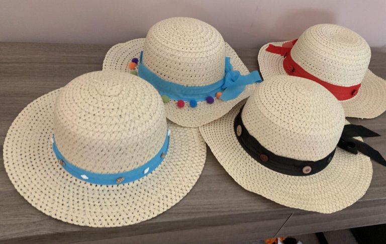 Making Embellished Sunny Beach Hats with Supplies from Dollar Tree