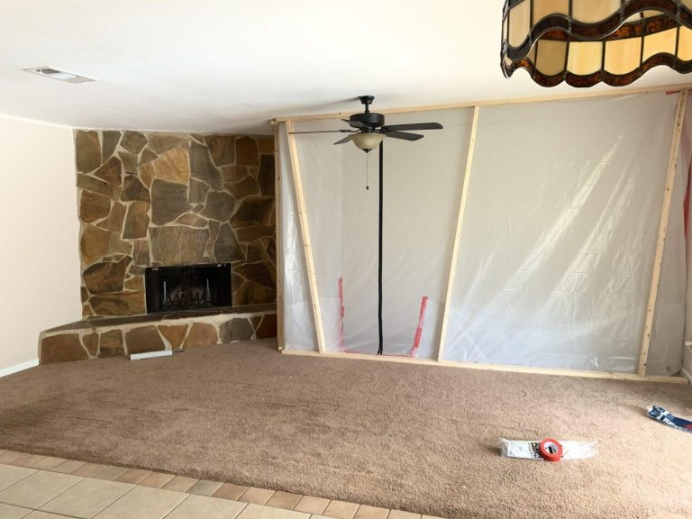 Living Room Transformation Stage 2 – Adding Large Windows to a Solid Cement Wall