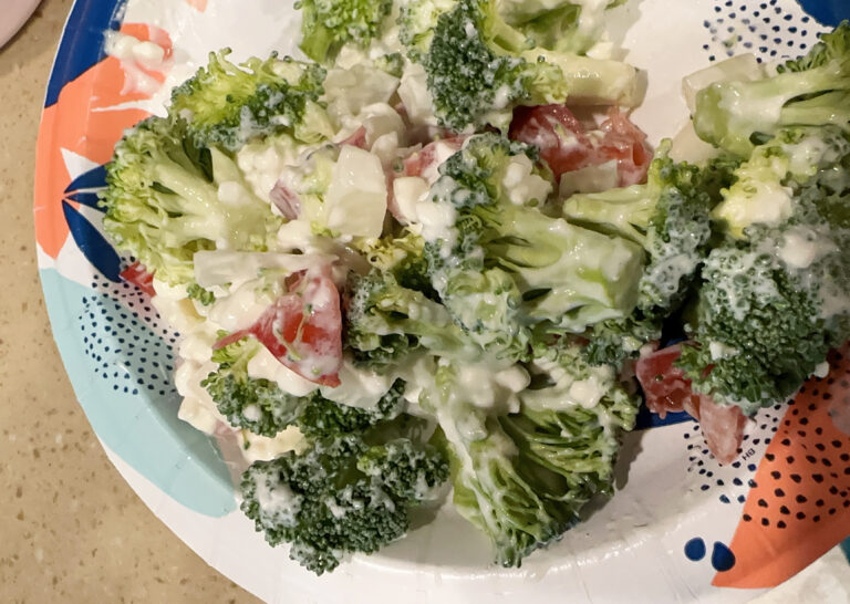 Healthy WW 2 Point Low Cal Broccoli Salad